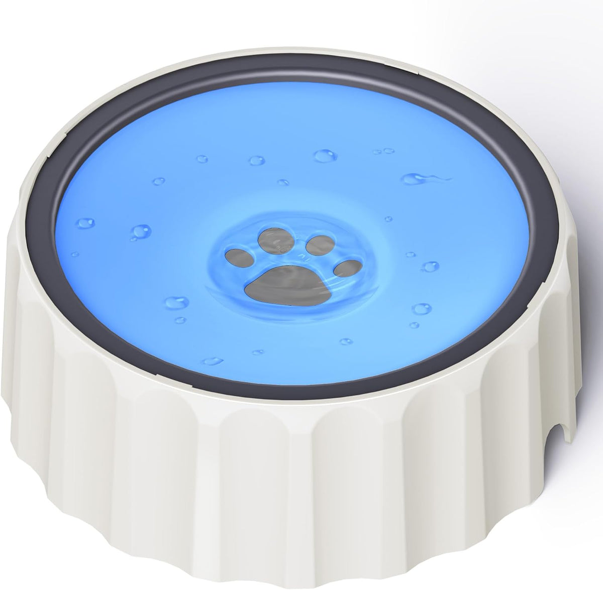 9.1" X 3.5" Dog Water Bowl No Spill 70oz/2L Large Capacity Dispenser - Blue