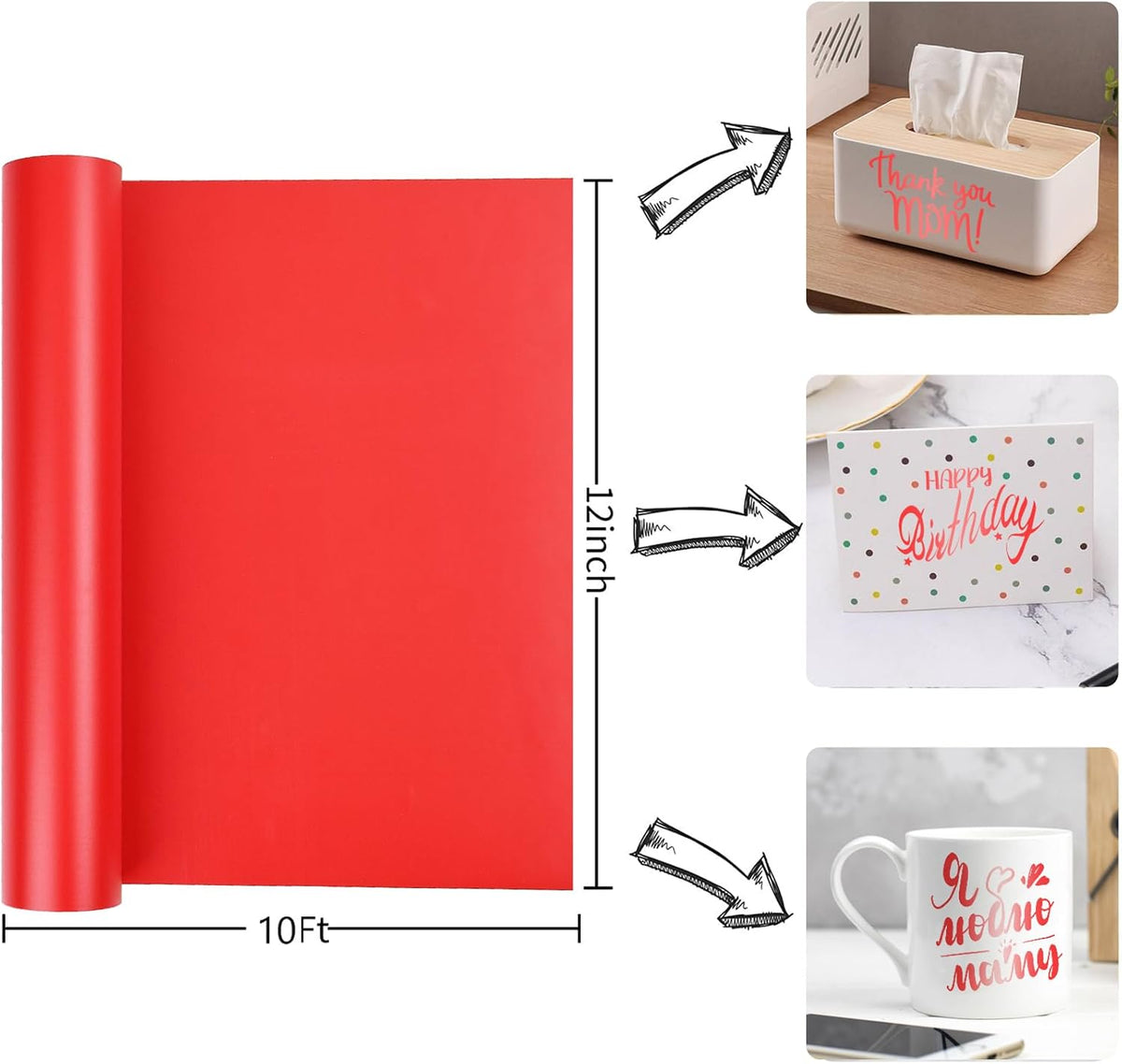 Prime Vinyl Permanent Vinyl - Matte Red / 10FT - image 2