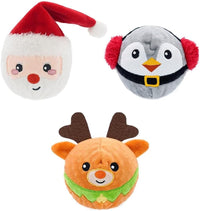 HugSmart Pet Merry Dogmas Squeaky Dog Chew Toy 2-in-1 Christmas Spiky