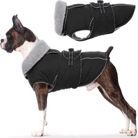 Dog Coats for Large Dogs Waterproof Dog Jacket with Adjustable Fit – Essentials for Dogs - M / Black