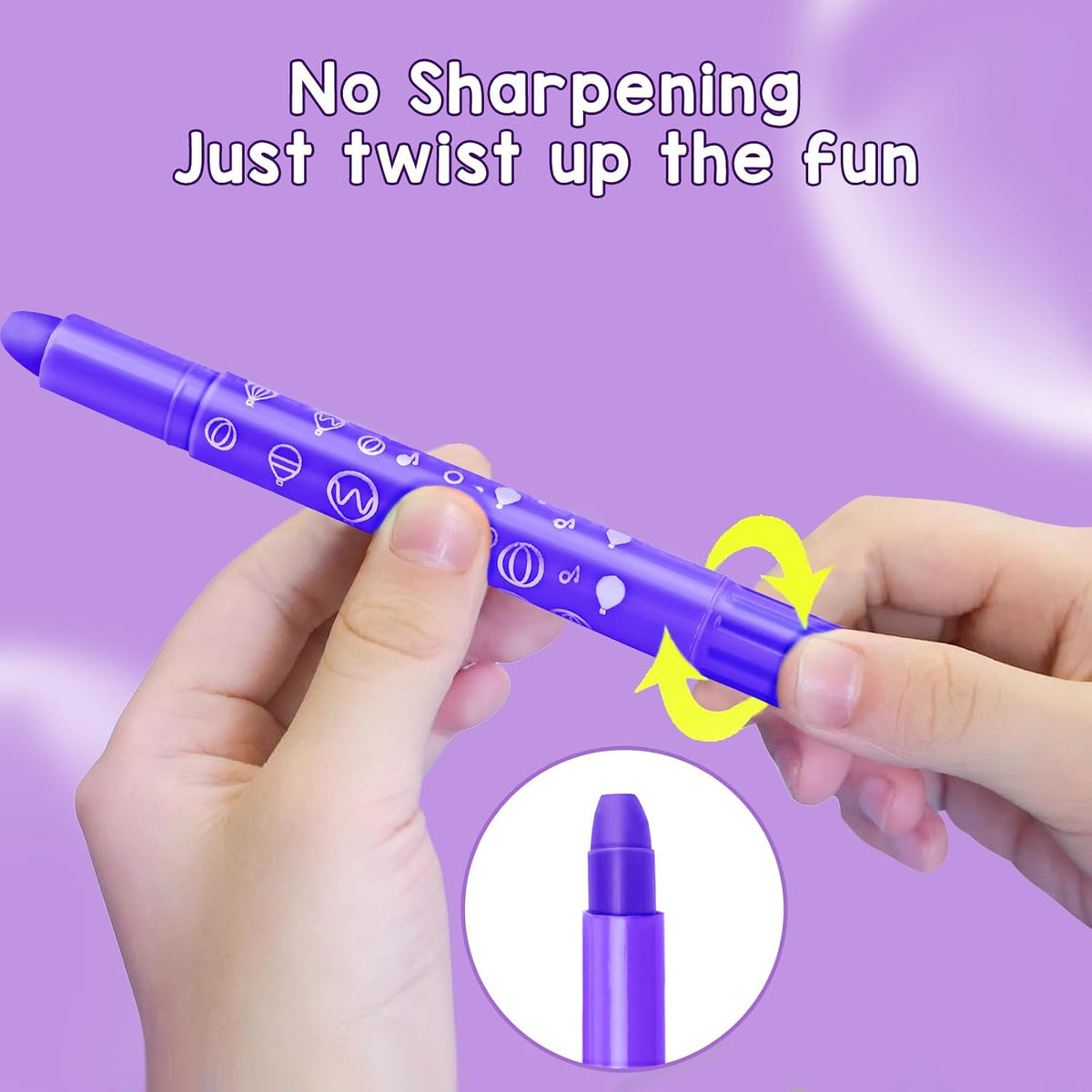 DreamyCandy 24 twistable washable gel crayons for toddlers in a unicorn holder - view 14