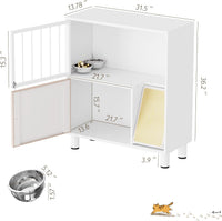 Metal Cat Feeding Station, Dog Proof Cat Feeding Station - Metal White - image 2