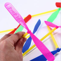 JIEOU 40 piece hand helicopter toy set with 20 plastic propellers and 20 rods - view 3