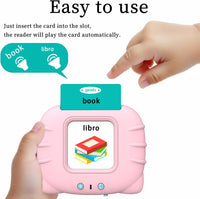 Startcan Talking Flash Cards for Toddlers 1 2 3 4 5 - 556-bilingual-pink (Abc, 0-100, Phrases+3 Songs) - image 2