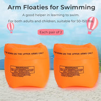 2-4 Pack Arm Floaties Swimming Rings for Kids Children Adults - Orange x2 - image 4