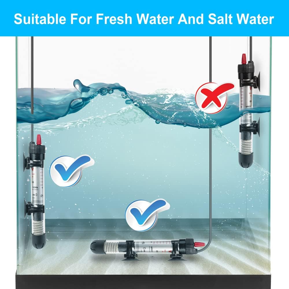 DaToo 50 Watt Aquarium Heater Submersible Adjustable Temperature Fish - 300Watt - image 4