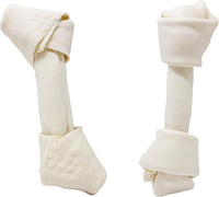 hotspot pets 10 Inch Large Rawhide Dog Bones - Made from Grass Fed Cows - Long Lasting Chews Great for Dental & Oral Care - Bones for Aggressive Chewers & Large Dogs (10 Inch - 4 Count)