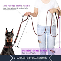 Plutus Pet Double Handle Dog Leash, for Medium Large Dogs - 5 FT / Chocolate - image 4