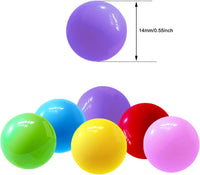 Hotusi 60 Chinese checkers marbles in green, yellow, red, blue, violet and pink - view 2