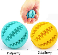 Sunglow 2 Pack Dog Toy Ball – Essentials for Dogs - Yellow/Blue / 2 in - image 2
