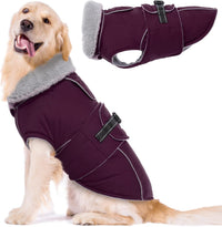 Dog Coats for Large Dogs Waterproof Dog Jacket with Adjustable Fit – Essentials for Dogs - XL / Dark Purple
