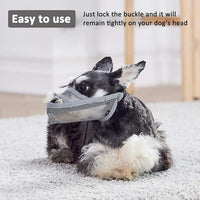 Crazy Felix Nylon Dog Muzzle for Small Medium Large Dogs Poodle Labrador Golden Retriever Doberman, Air Mesh Breathable and Drinkable Pet Mouth Guard for Anti-Biting Chewing Scavenging(L, Grey)