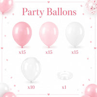 Pastel Balloons Whimsical Christmas Rainbow Colorful Birthday Balloon – Fun for Kids & Family - Pink White - image 2