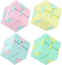 InfinityCube Fidget Toys for Kids and Adults - 4 Pack Macarons / 4