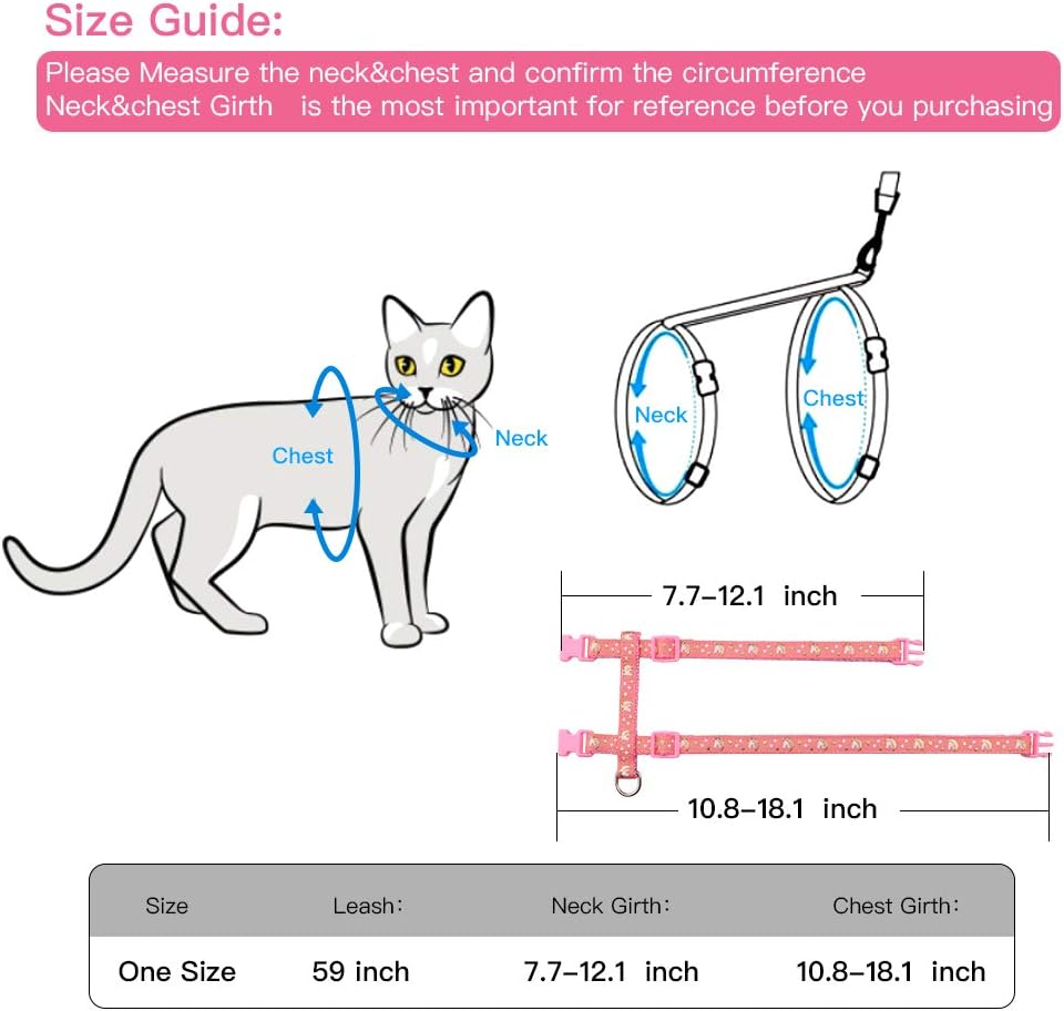 Cat Harness and Leash Set Gold Moons Stars Soft Nylon Escape Proof - image 4