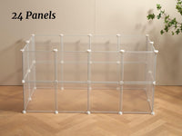 LURIVA Transparent Clear Small Animal Playpen, Guinea Pig Cages - 24 Panels - image 2