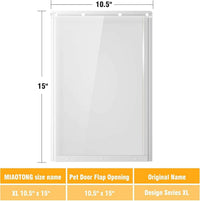 2-Pack Extra Large Transparent Dog Door Replacement Flaps Size 9 3/4" - 10.5"x 15" - image 2