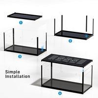 BUCATSTATE Hamster Cage Metal 2.0 - Small Animal Habitats Large Stackable with Top Access Easy Assemble 39.3L*19.7W*20.6H Inches Dwarf Syrian Hamster House for Guinea Pig, Gerbil (774sq inch Black)