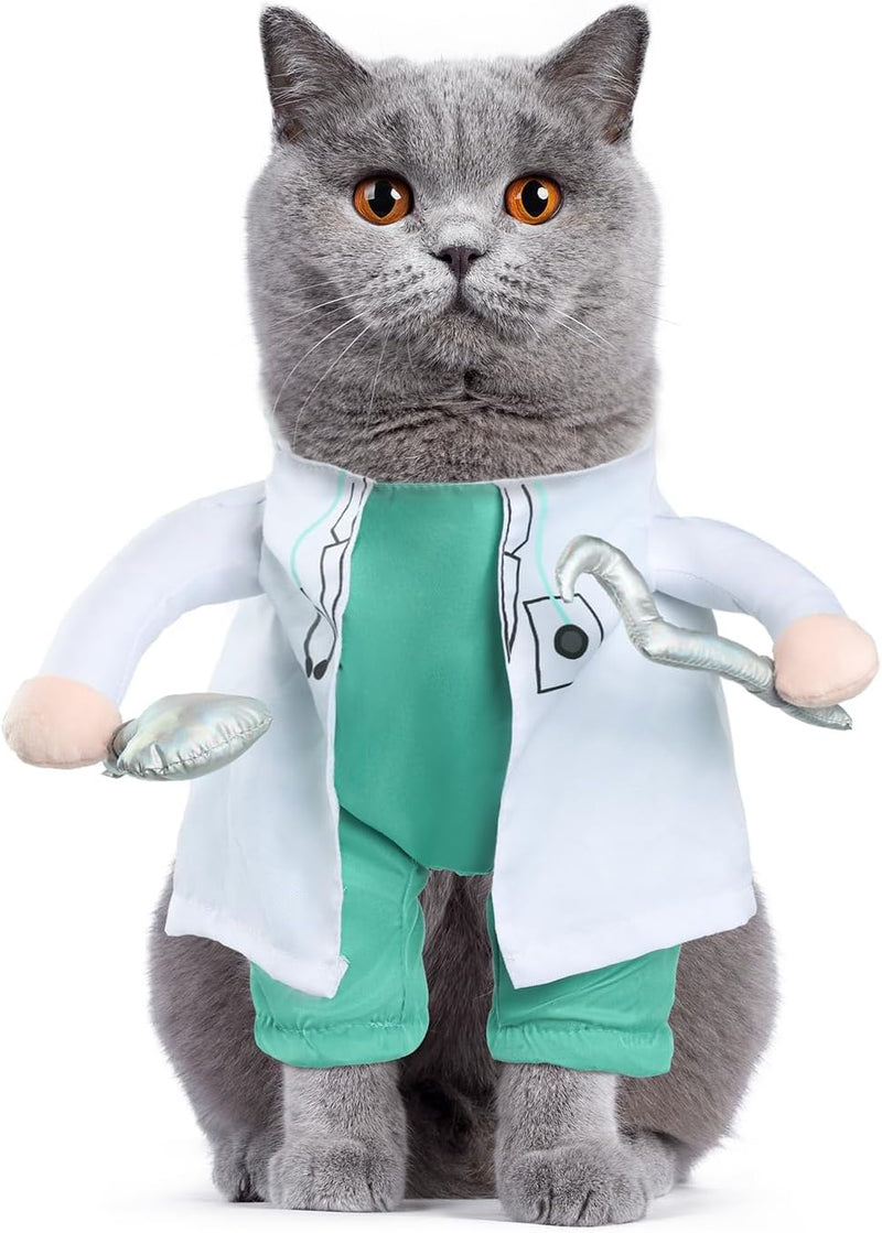 Dog Halloween Scissors Style Doll Costume Pet Christmas Cosplay - Green Dentist / X-Small