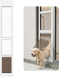 Dog Door for Sliding Glass Door - White / Medium