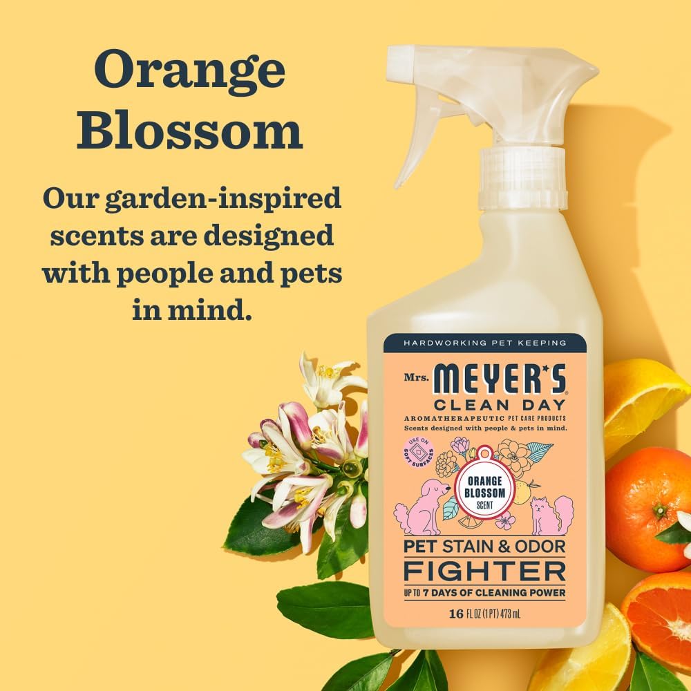 Mrs. MEYER'S CLEAN DAY Pet Stain & Odor Fighter - Orange Blossom / 16 Fl Oz (Pack of 2) - image 2