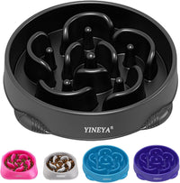 YINEYA Slow Feeder Dog Bowl for Medium Dogs - Large / G - Black