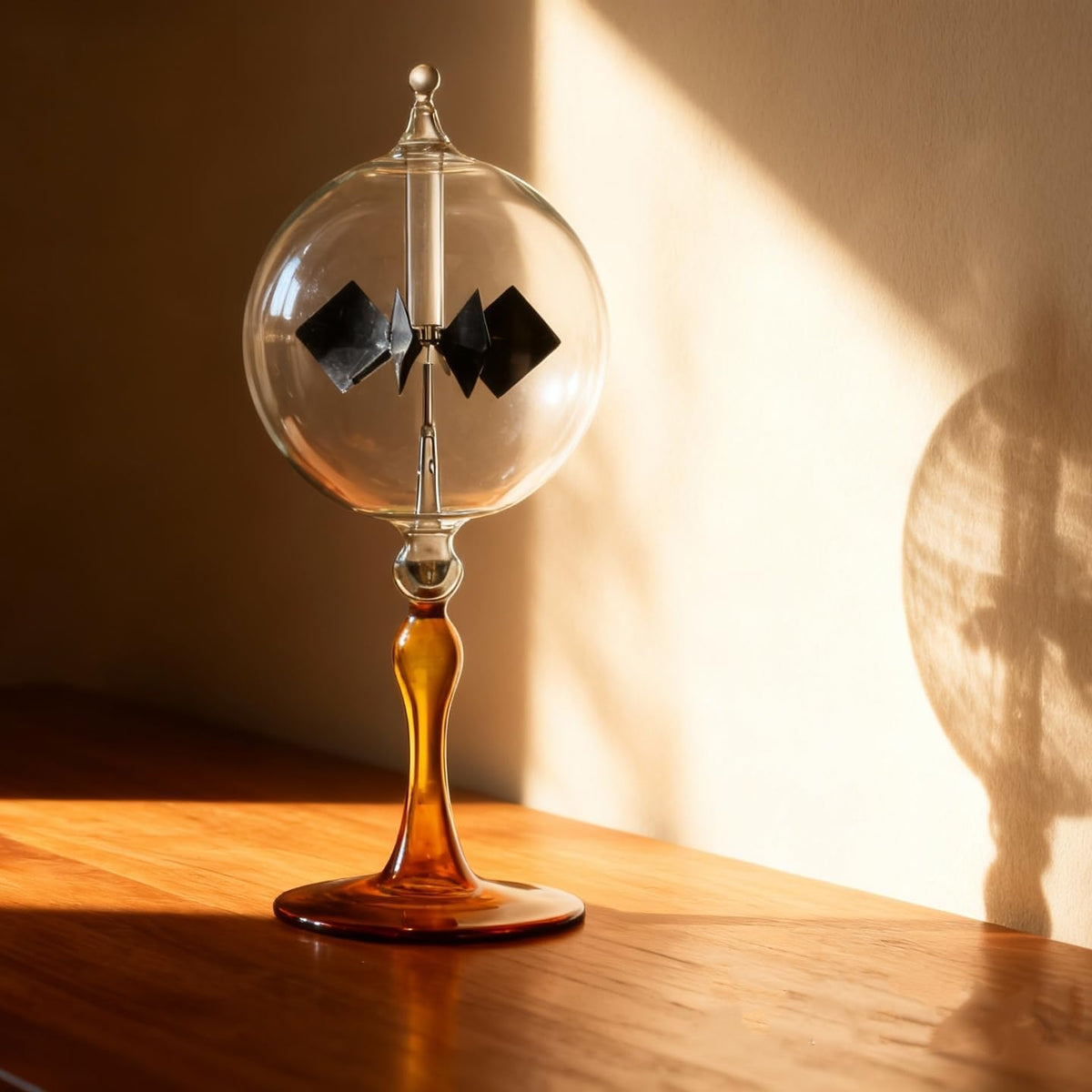 DORAMI large Crookes radiometer, solar light mill in transparent glass - view 7