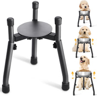 Adjustable Raised Metal Dog Bowl Stand, 3 Heights
