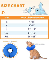 Supet Inflatable Dog Cone Collar Alternative After Surgery, Dog Neck Donut Collar Recovery E Collar to Stop Licking, Soft Dog Cone for Medium Large Dogs