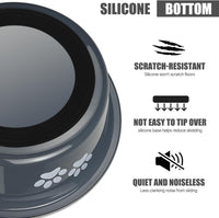 Stainless Steel Dog Bowls - Grey / 6.6 Cups/53 OZ - image 2