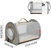 Guinea Pig Carrier Travel Small Animal Carrier Bag Lizard Bird Rabbit - 10.6"L x 7.0"W x 5.9"H / khaki - image 3