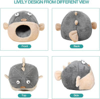 Cat Beds for Indoor Cats-Cat Bed Cave - M 14.6'' / Grey - image 4