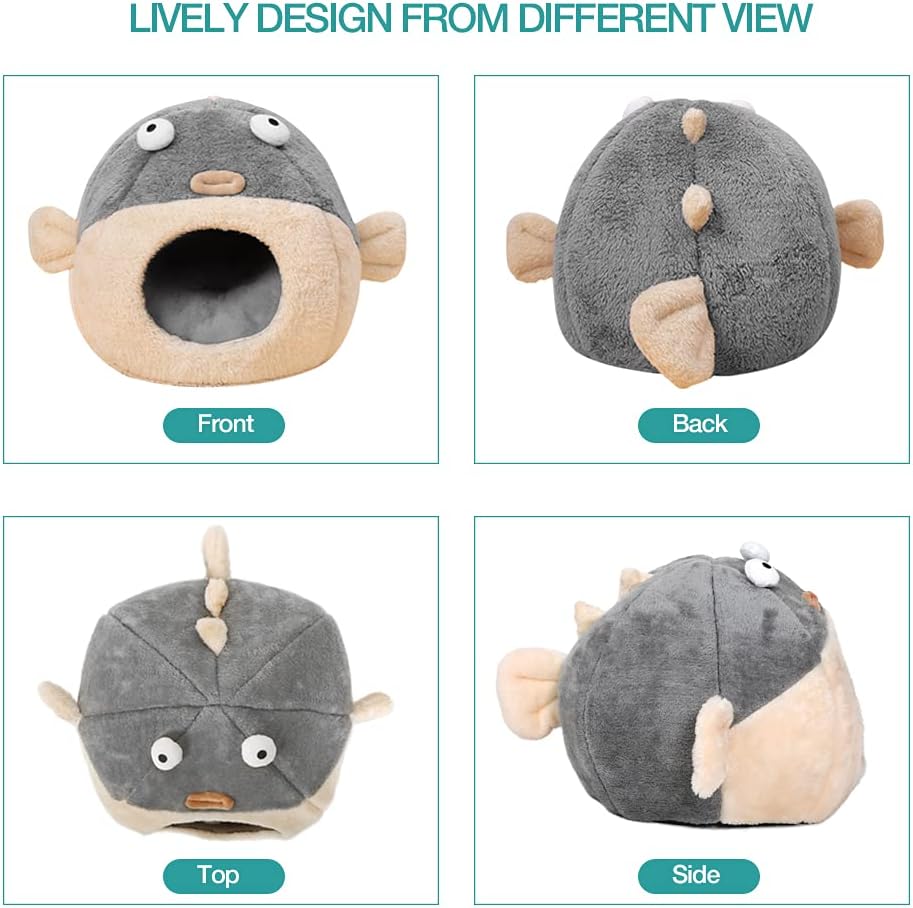 Cat Beds for Indoor Cats-Cat Bed Cave - M 14.6'' / Grey - image 4