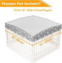 Dog Playpen Mesh Top Cover for 36" Inch Pet Playpen with 4 Panels - Gray - image 2