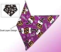 Halloween Dog Bandanas, Pumpkin and Cute Ghost Pet Scarf - Dog Bandanas Halloween Ghost - image 4