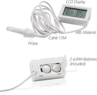 Digital Probe Thermometer Hygrometer for Reptiles - White - image 3