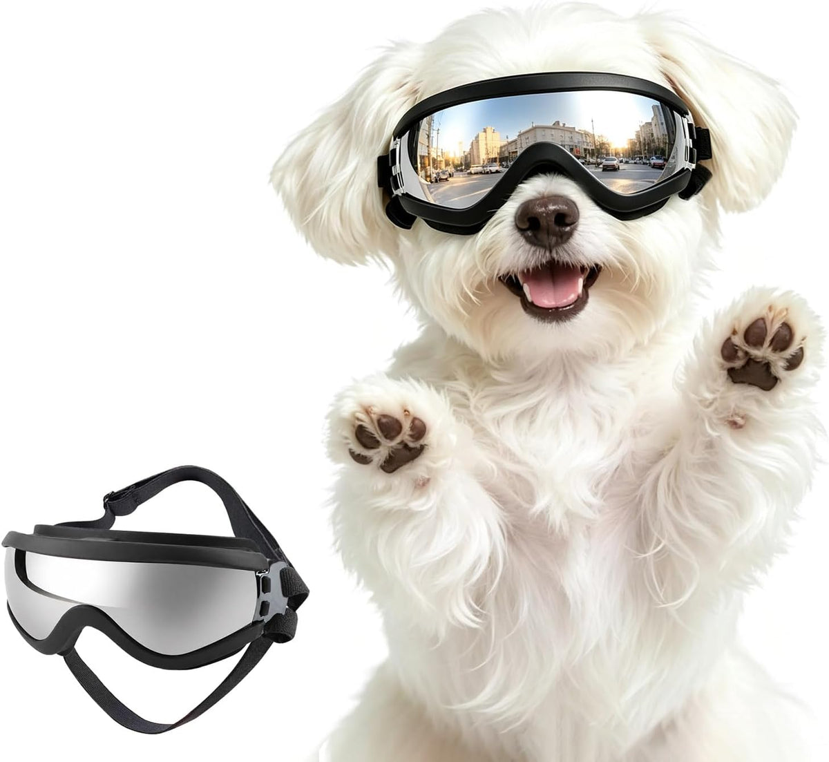 ENJOYING Dog Sunglasses Small Breed - Tactical Black