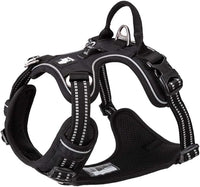 TRUE LOVE Dog Harness No Pull Nylon Reflective Pet Harness Adjustable Comfortable Control Step-in Brilliant Colors Truelove TLH56512 Black