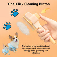 TemApex 2-piece pet comb for dogs and cats with long and short stainless steel teeth - view 2