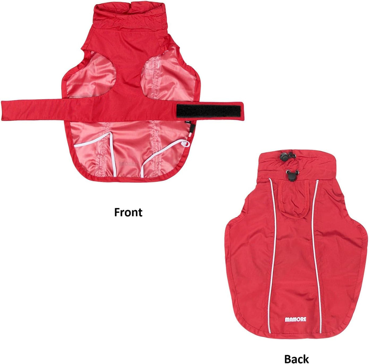 Adjustable Waterproof Dog Raincoat for Dogs - Red / X-Large(37-55lb) - image 2