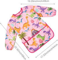 KUUQA Waterproof Children Art Smock Kids Art Aprons – Fun for Kids & Family - Dark Blue+pink / 2 - image 2