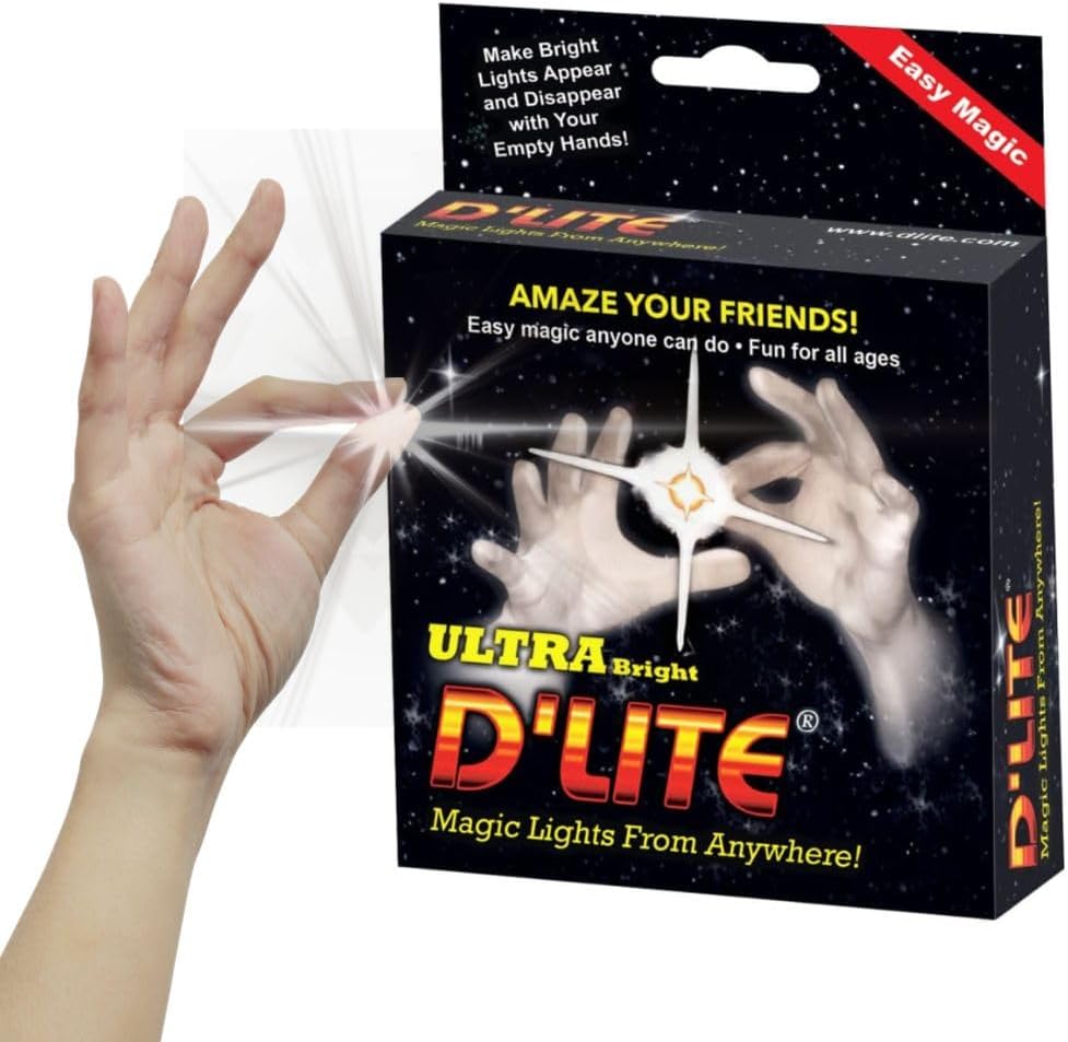 D'lite Magic Thumb Lightup Trick Set / 2 Original Amazing Ultra - Regular White