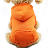 Soft Dog Hoodies for Small Dogs - Orange / Small
