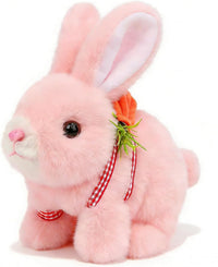 Easfan Walking Dog Toy for Kids Barking Interactive Puppy Stuffed - Bunny_Pink_Carrot