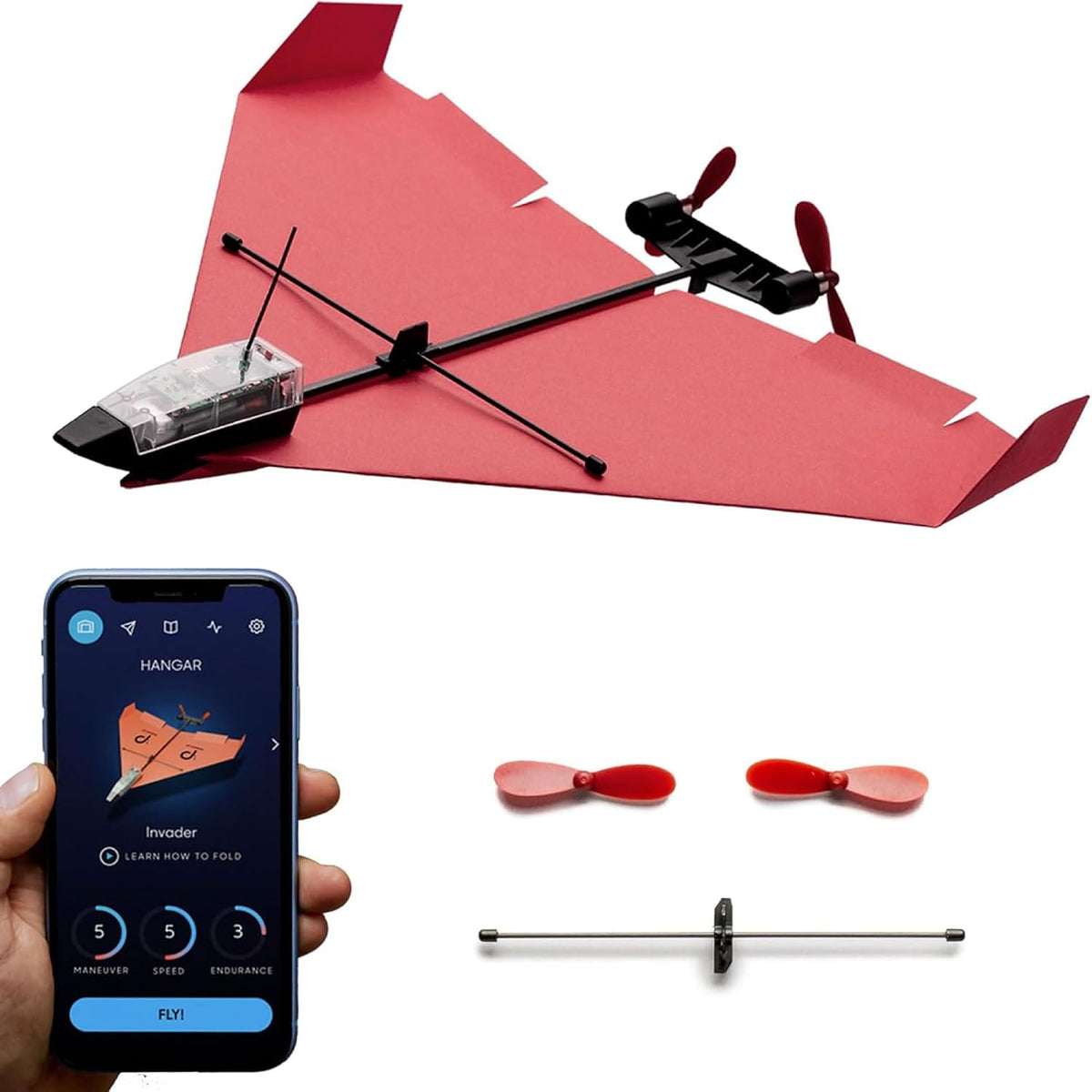 POWERUP 4.0 Dragon Paper Airplane Kit Smartphone App Controlled RC - PU 4.0