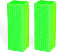 2pcs Pet Dog Cat Hair Remover, Pet Hair Removal Tool, Hollow Cleaner Brush for car，Interior, Furniture, Sofa (green and green)