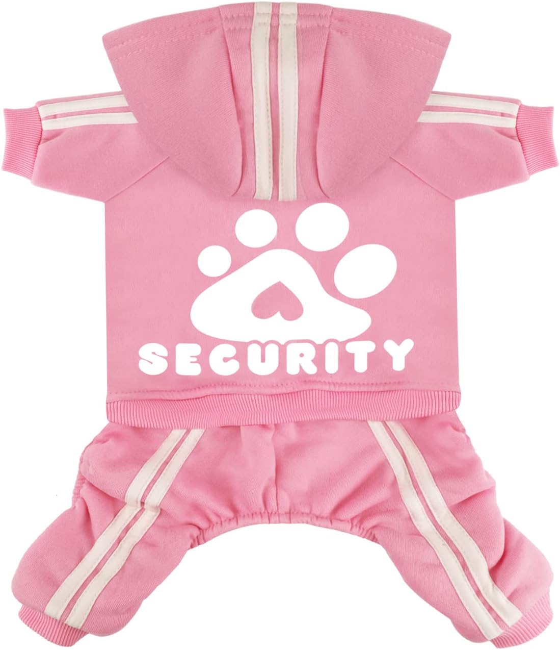 Dog Hoodie Security Clothes 4 Legs Jumpsuit Sweatshirt Hoodies Soft - Pink / Small