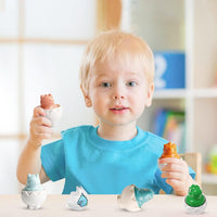 Tinabless Matching Eggs Toys 12 pcs Set Color & Shape Recognition - Blue-dinosaur Eggs - image 3