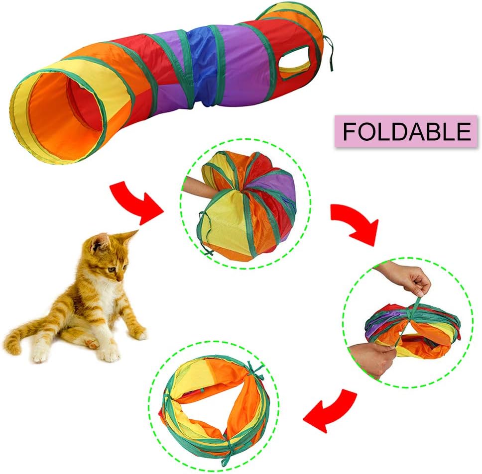 Andiker Cat Tunnel for Indoor Cats - Multi-colored - image 2