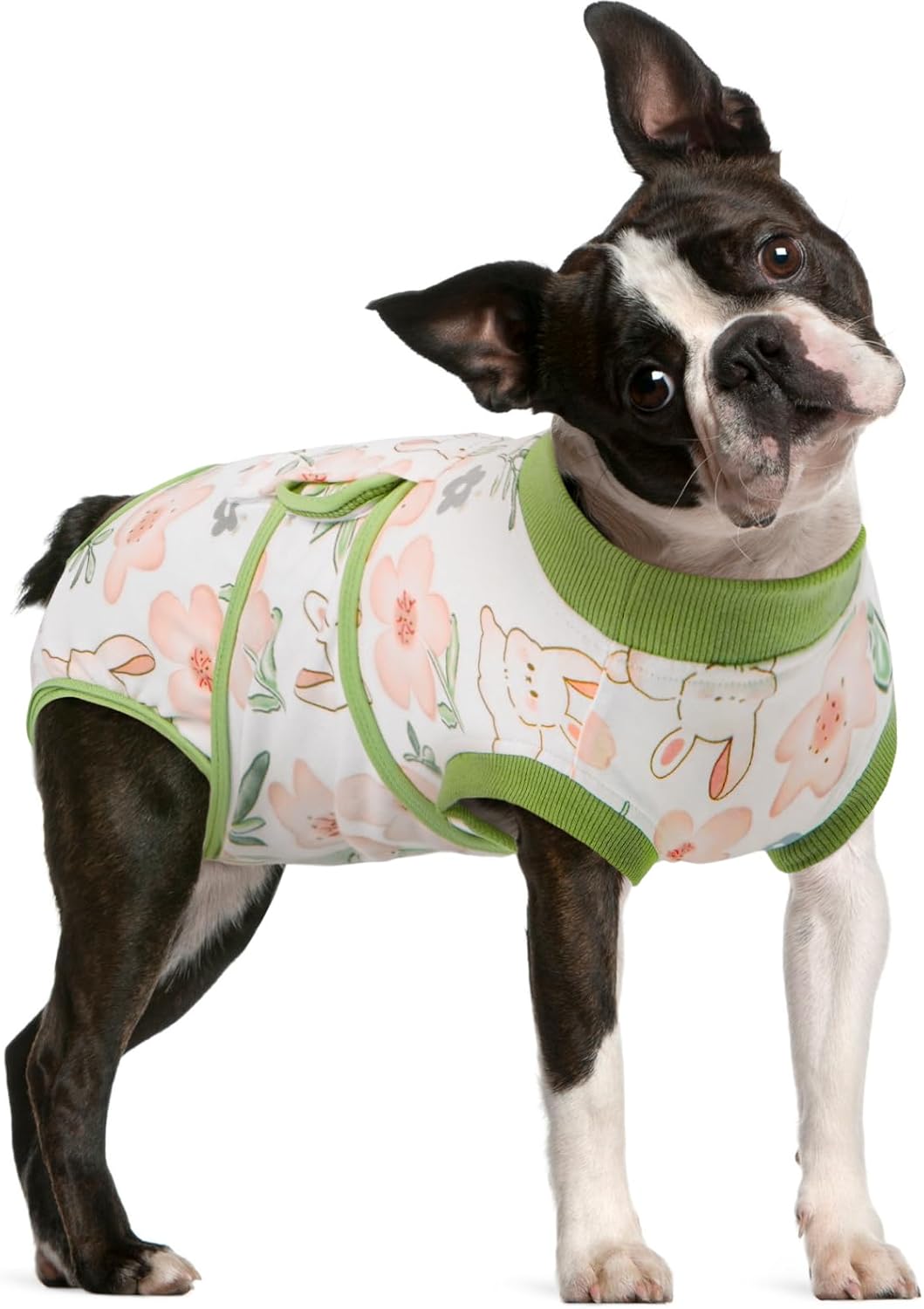 Dog Surgery Suit, Surgical Suit for Dogs, Dog Onesie for Surgery – Essentials for Dogs - M(back:13.4-16.1in,wt:14-25lbs) / Rabbit Flower